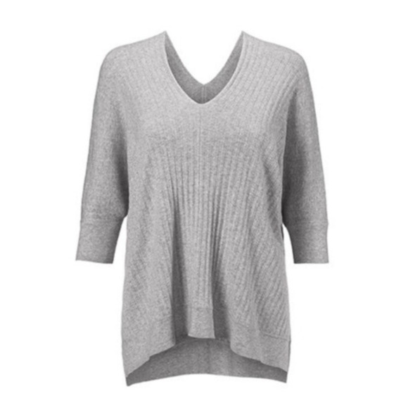 Cabi Size M Watson Pullover Sweater 5451 Double V Neck Light Gray - Picture 1 of 10